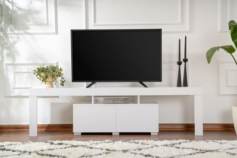 Shanah Tv-benk 180x31 cm - Hvit - Møbler - Mediamøbel & tv møbel - TV-benk & mediabenk