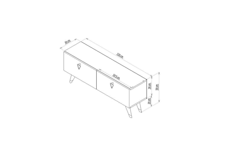 Tarab TV-benk 120 cm - Hvit - Møbler - Mediamøbel & tv møbel - TV-benk & mediabenk