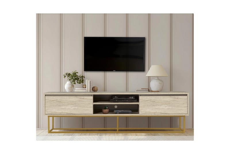 Toporias TV-benk 180 cm - Beige - Møbler - Mediamøbel & tv møbel - TV-benk & mediabenk