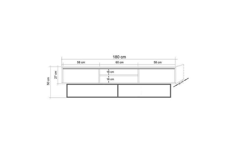 Toporias TV-benk 180 cm - Beige - Møbler - Mediamøbel & tv møbel - TV-benk & mediabenk