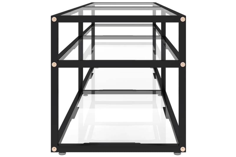 TV-benk gjennomsiktig 160x40x40,5 cm herdet glass - Gjennomsiktig - Møbler - Mediamøbel & tv møbel - TV-benk & mediabenk