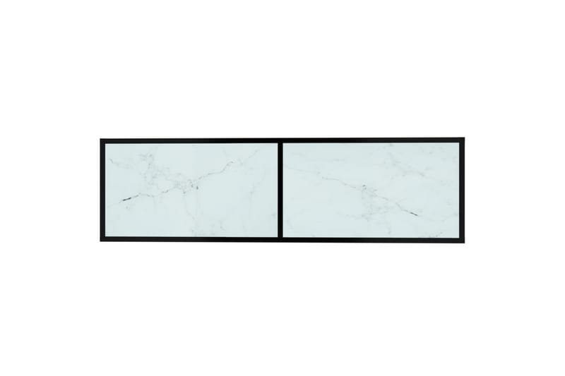 TV-benk hvit marmor 140x40x40,5 cm herdet glass - Hvit - Møbler - Mediamøbel & tv møbel - TV-benk & mediabenk