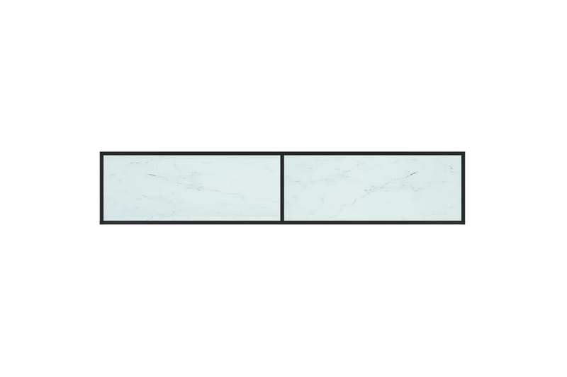 TV-benk hvit marmor 200x40x40,5 cm herdet glass - Hvit - TV-benk & mediabenk