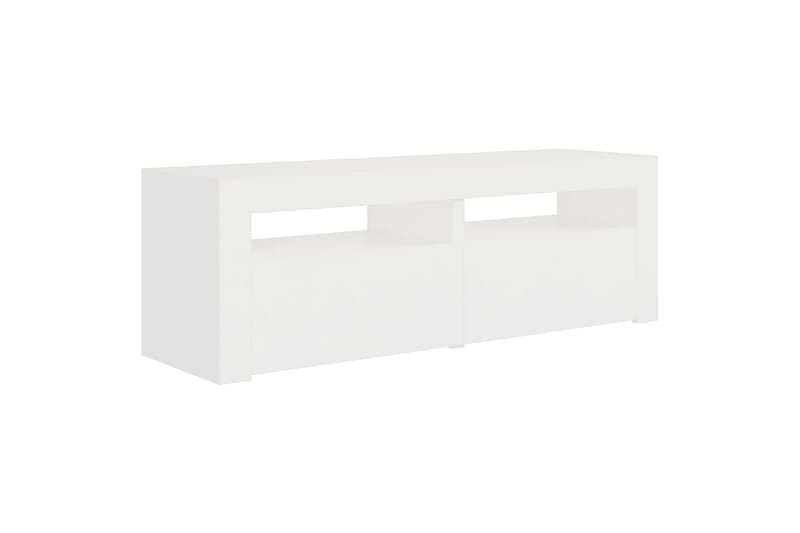 TV-benk med LED-lys hvit 120x35x40 cm - Hvit - Møbler - Mediamøbel & tv møbel - TV-benk & mediabenk