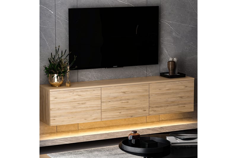 Neon TV-benk 160x32 cm Mørk blå - Hanah Home - Møbler - Mediamøbel & tv møbel - TV-benk & mediabenk