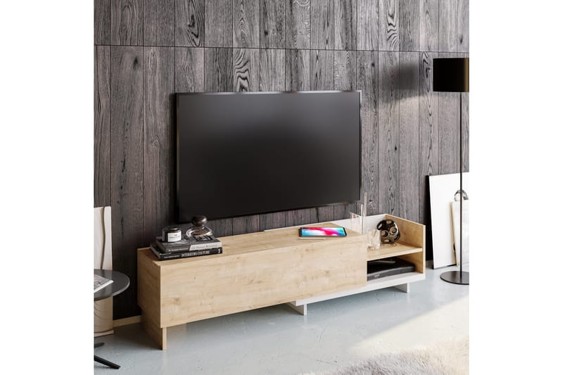 Andifli Tv-benk 165x41 cm - Hvit - Møbler - Mediamøbel & tv møbel - TV-benk & mediabenk