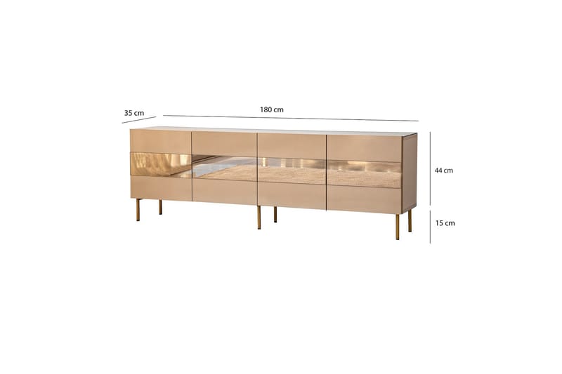 Arioch TV-benk 180 cm - Bronse - Møbler - Mediamøbel & tv møbel - TV-benk & mediabenk