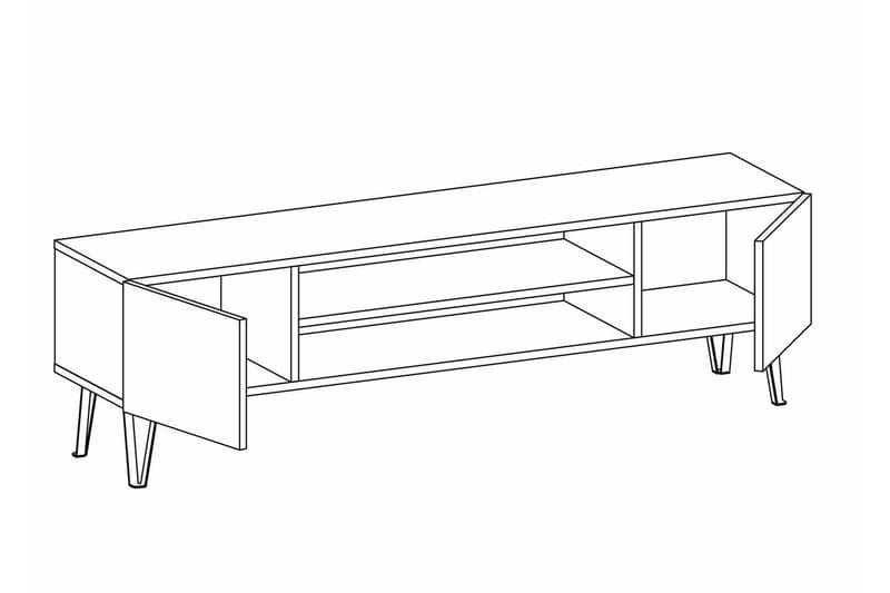 Bloomis Tv-benk 160 cm - Hvit - Møbler - Mediamøbel & tv møbel - TV-benk & mediabenk