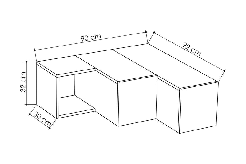 Bodsjö TV-Benk 92 cm - Hvit - Møbler - Mediamøbel & tv møbel - TV-benk & mediabenk