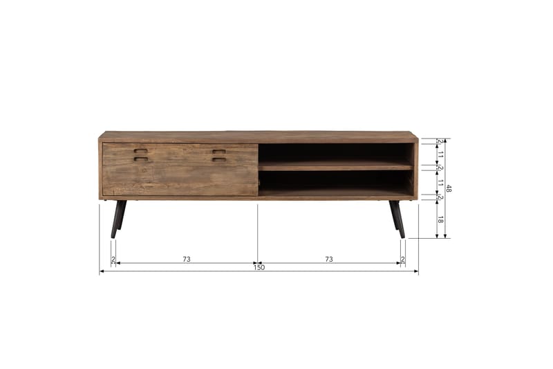 Bohult TV-benk 150 cm - Natur - Møbler - Mediamøbel & tv møbel - TV-benk & mediabenk