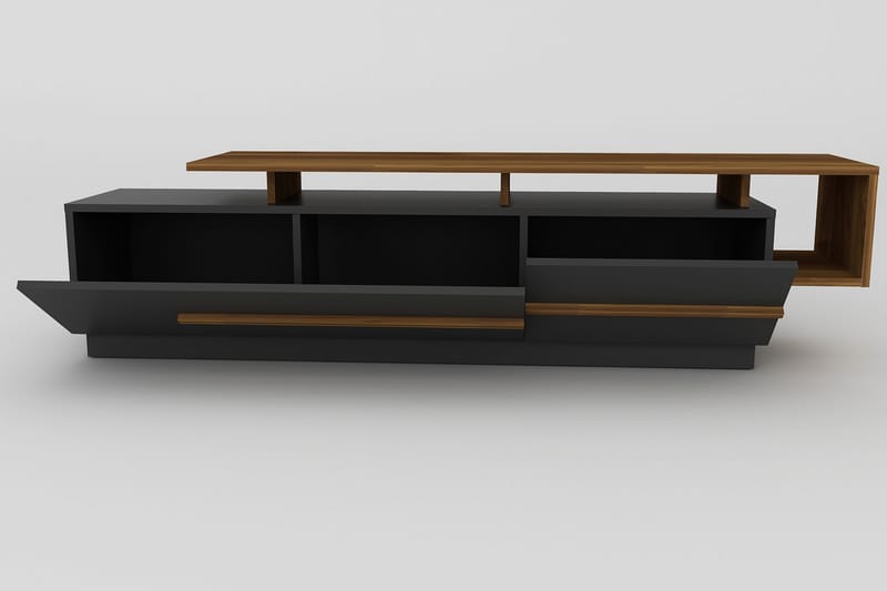 Campora Tv-benk 150 cm - Svart/Mørkebrun - Møbler - Mediamøbel & tv møbel - TV-benk & mediabenk