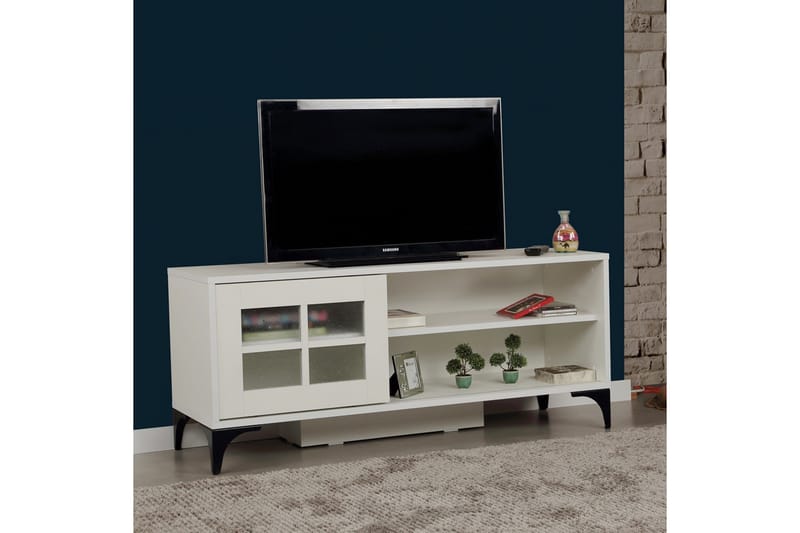 Comfortale TV-benk 125 cm - Hvit - Møbler - Mediamøbel & tv møbel - TV-benk & mediabenk