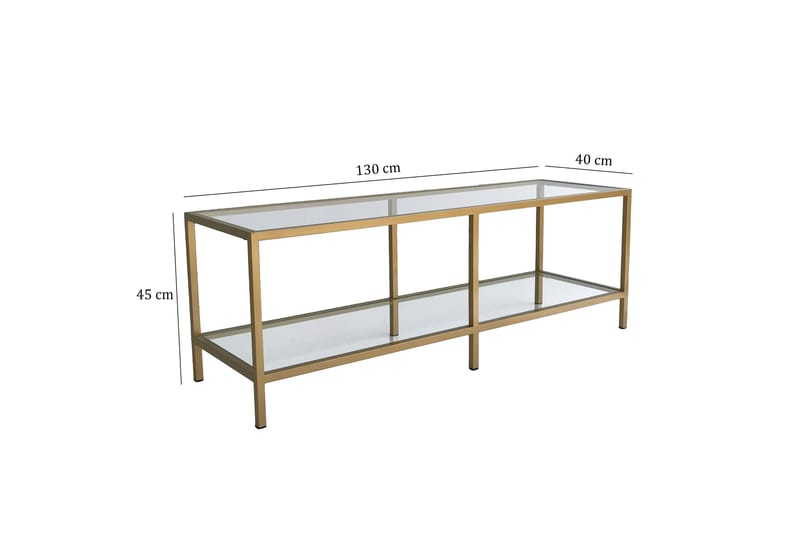 Condurso TV-benk 130 cm - Gull - Møbler - Mediamøbel & tv møbel - TV-benk & mediabenk