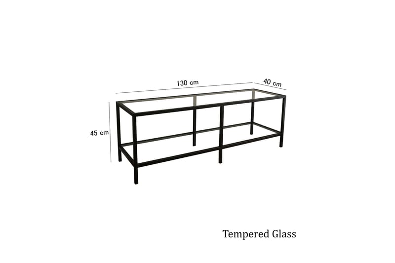 Condurso Tv-benk 130 cm - Svart - Møbler - Mediamøbel & tv møbel - TV-benk & mediabenk