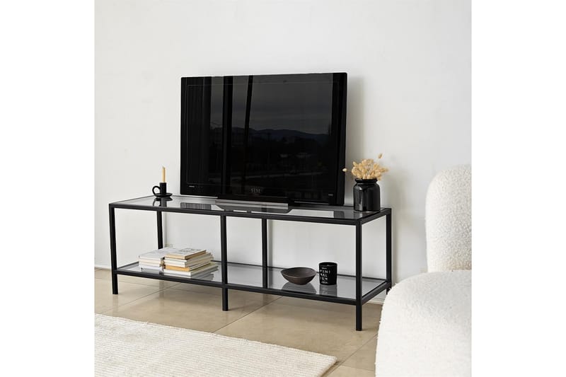 Condurso TV-benk 130 cm - Svart - Møbler - Mediamøbel & tv møbel - TV-benk & mediabenk