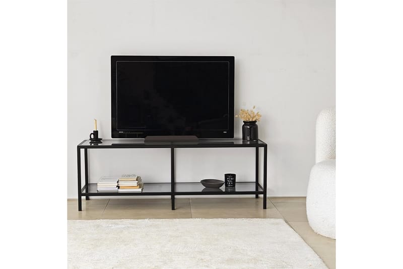 Condurso TV-benk 130 cm - Svart - Møbler - Mediamøbel & tv møbel - TV-benk & mediabenk