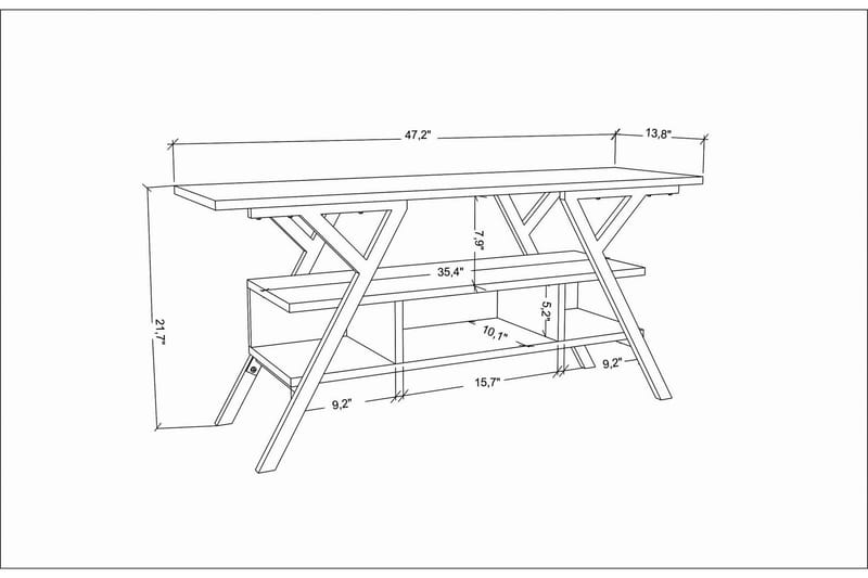 Desgrar Tv-benk 120x55 cm - Svart - Møbler - Mediamøbel & tv møbel - TV-benk & mediabenk