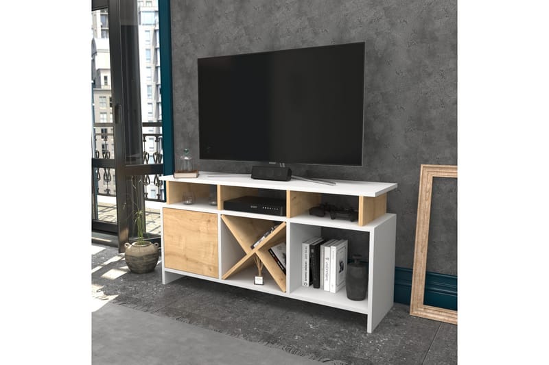 Desgrar Tv-benk 120x60,6 cm - Hvit - Møbler - Mediamøbel & tv møbel - TV-benk & mediabenk