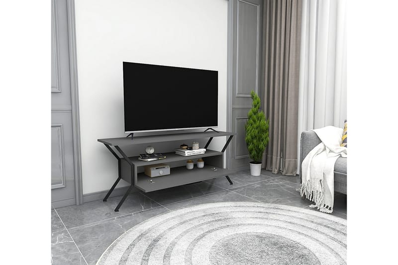 Desgrar Tv-benk 124x54 cm - Antrasitt - Møbler - Mediamøbel & tv møbel - TV-benk & mediabenk