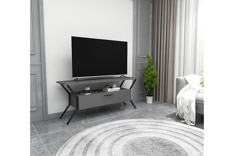 Desgrar Tv-benk 124x54 cm - Antrasitt - Møbler - Mediamøbel & tv møbel - TV-benk & mediabenk