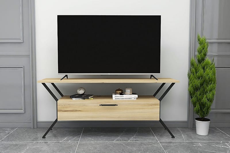 Desgrar Tv-benk 124x54 cm - Flerfarget - Møbler - Mediamøbel & tv møbel - TV-benk & mediabenk