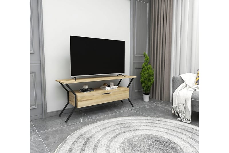 Desgrar Tv-benk 124x54 cm - Flerfarget - Møbler - Mediamøbel & tv møbel - TV-benk & mediabenk