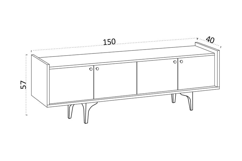 Desgrar Tv-benk 150x57 cm - Møbler - Mediamøbel & tv møbel - TV-benk & mediabenk