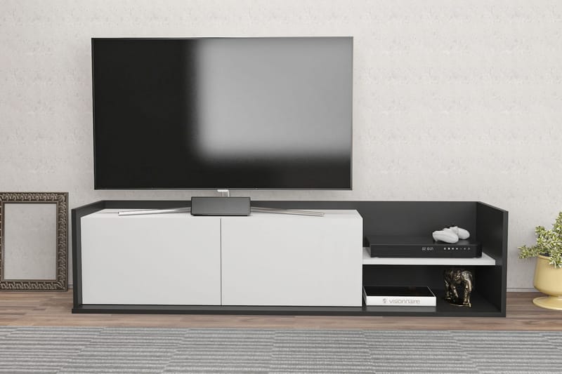 Desgrar Tv-benk 160x36,8 cm - Antrasitt - Møbler - Mediamøbel & tv møbel - TV-benk & mediabenk