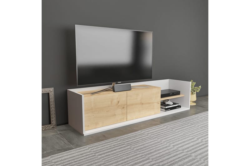 Desgrar Tv-benk 160x36,8 cm - Hvit - Møbler - Mediamøbel & tv møbel - TV-benk & mediabenk