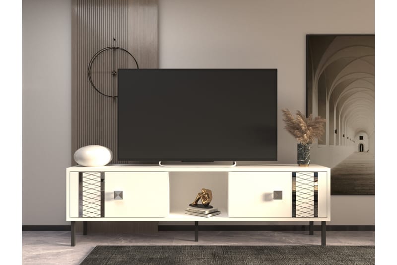 Frede TV-benk 150 cm - Sølv - Møbler - Mediamøbel & tv møbel - TV-benk & mediabenk