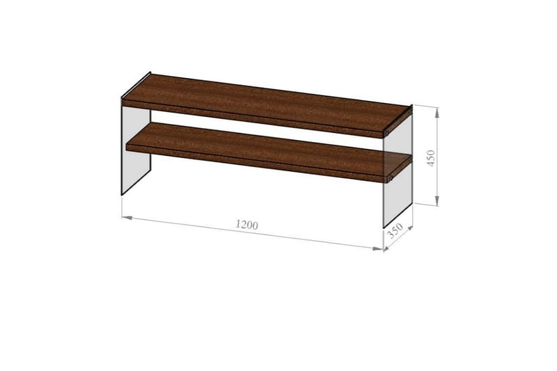 Heglar TV-benk 120 cm - Valnøtt - Møbler - Mediamøbel & tv møbel - TV-benk & mediabenk