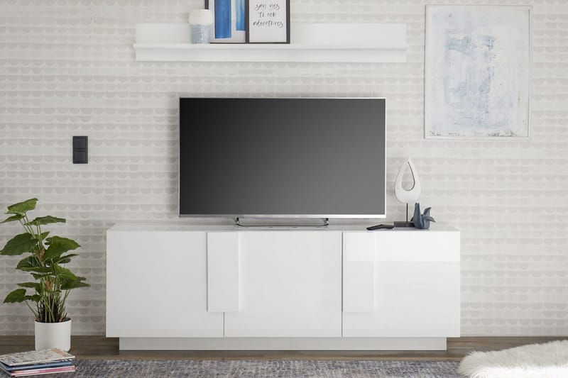 Helmund Tv-benk 182 cm - Hvit - Møbler - Mediamøbel & tv møbel - TV-benk & mediabenk