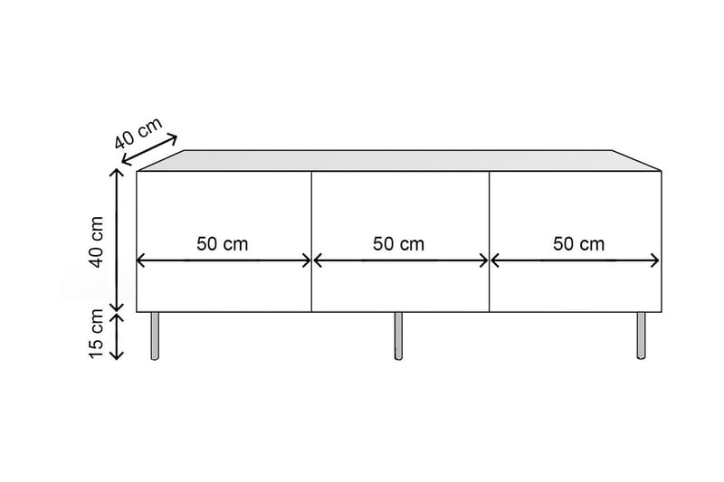 Himmo Tv-benk 150 cm - Natur - Møbler - Mediamøbel & tv møbel - TV-benk & mediabenk