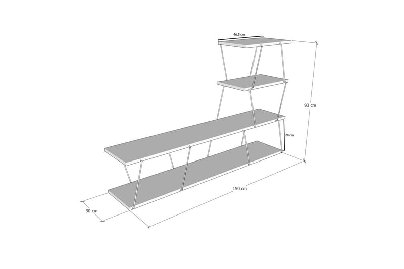 Igazz TV-benk 150 cm - Antrasitt - Møbler - Mediamøbel & tv møbel - TV-benk & mediabenk