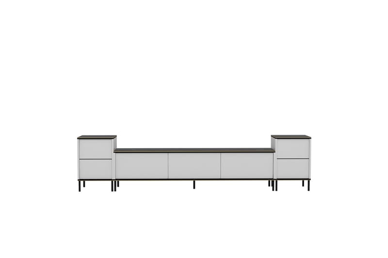 Imaj TV-benk 260 cm - Gull/Svart/Hvit - Møbler - Mediamøbel & tv møbel - TV-benk & mediabenk