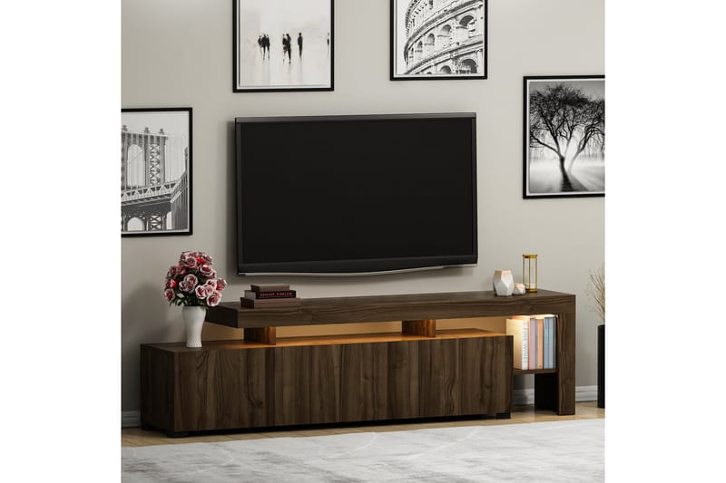 Jurukovo TV-benk 192x37 cm Brun - Møbler - Mediamøbel & tv møbel - TV-benk & mediabenk