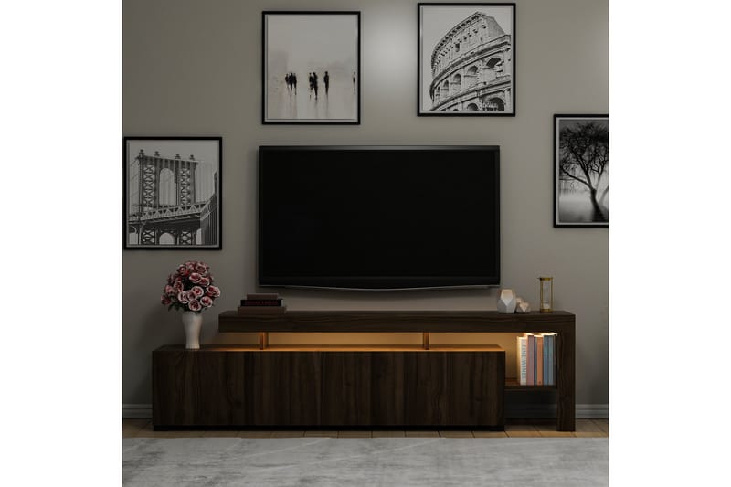 Jurukovo TV-benk 192x37 cm Brun - Møbler - Mediamøbel & tv møbel - TV-benk & mediabenk