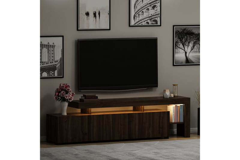 Jurukovo TV-benk 192x37 cm Brun - Møbler - Mediamøbel & tv møbel - TV-benk & mediabenk