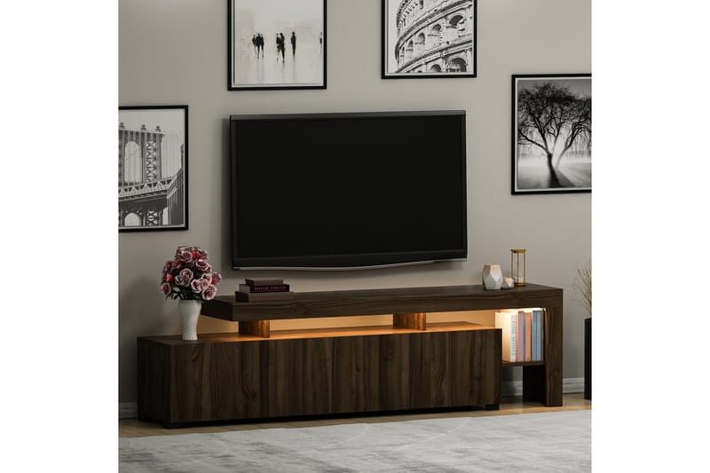 Jurukovo TV-benk 192x37 cm Brun - Møbler - Mediamøbel & tv møbel - TV-benk & mediabenk