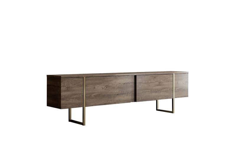 Luxe TV-benk 180x50 cm Brun/Gull - Møbler - Mediamøbel & tv møbel - TV-benk & mediabenk