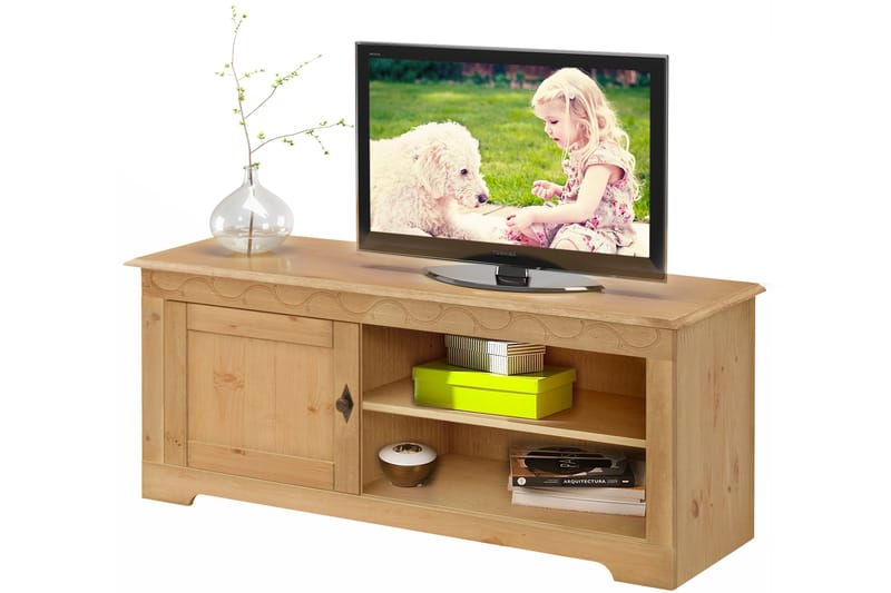 Marzell TV-benk 125 cm - Brun - Møbler - Mediamøbel & tv møbel - TV-benk & mediabenk