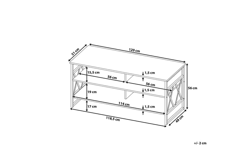 Melnychuk TV-benk 120 cm - Mørkebrun - Møbler - Mediamøbel & tv møbel - TV-benk & mediabenk