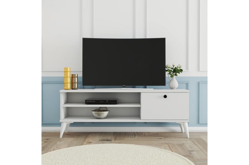 Reyne Tv-benk 120 cm - Hvit - Møbler - Mediamøbel & tv møbel - TV-benk & mediabenk