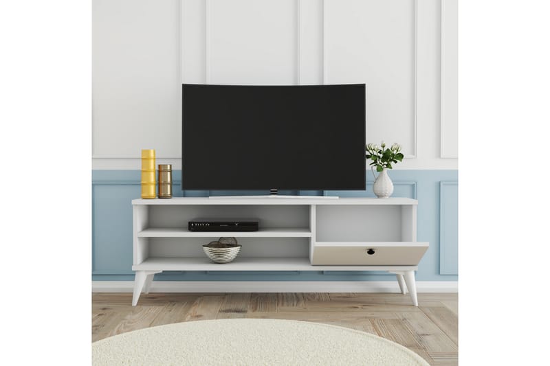 Reyne Tv-benk 120 cm - Hvit - Møbler - Mediamøbel & tv møbel - TV-benk & mediabenk