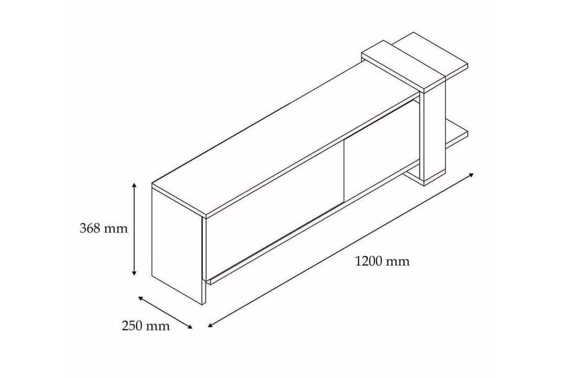 Rinorea Tv-benk 120x36,8 cm - Antrasitt - Møbler - Mediamøbel & tv møbel - TV-benk & mediabenk