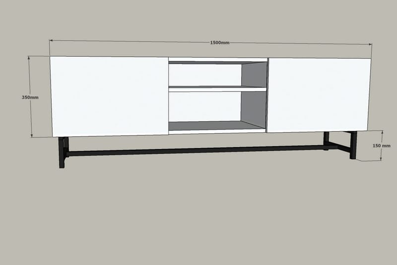 Rinorea Tv-benk 150x50 cm - Blå - Møbler - Mediamøbel & tv møbel - TV-benk & mediabenk