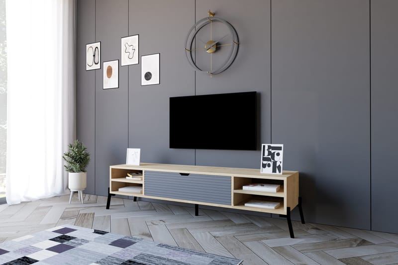 Rinorea Tv-benk 160x36 cm - Blå - Møbler - Mediamøbel & tv møbel - TV-benk & mediabenk