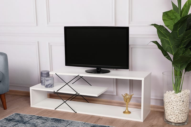 Riyana Tv-benk 120 cm - Hvit - TV-benk & mediabenk