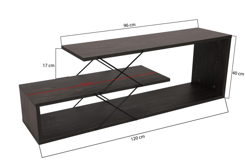 Riyana Tv-benk 120 cm - Mørkebrun - Møbler - Mediamøbel & tv møbel - TV-benk & mediabenk