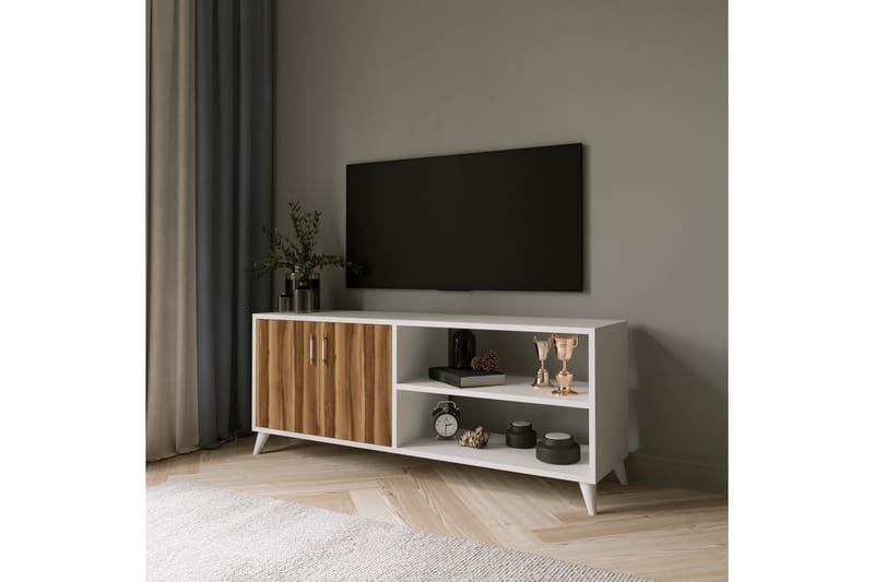 Sarisu Tv-benk 150 cm - Natur/Hvit - Møbler - Mediamøbel & tv møbel - TV-benk & mediabenk